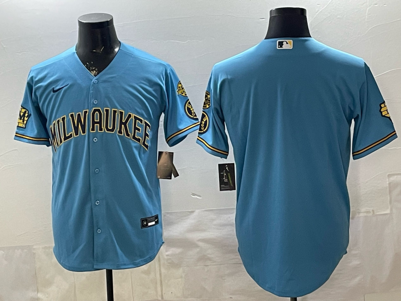 Men 2026 Milwaukee Brewers blank blue Game Nike MLB Jersey 0403003